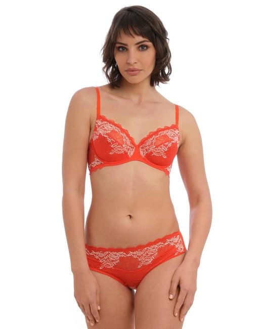 Wacoal Red Lace Perfection Plunge Bra