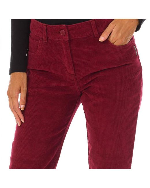 Napapijri Red Mulley Wint Long Trousers With Ribbed Hems Ga4Foe