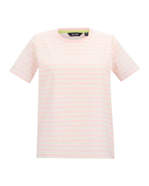 Regatta Pink Ladies Bayletta Striped T-Shirt Haze)