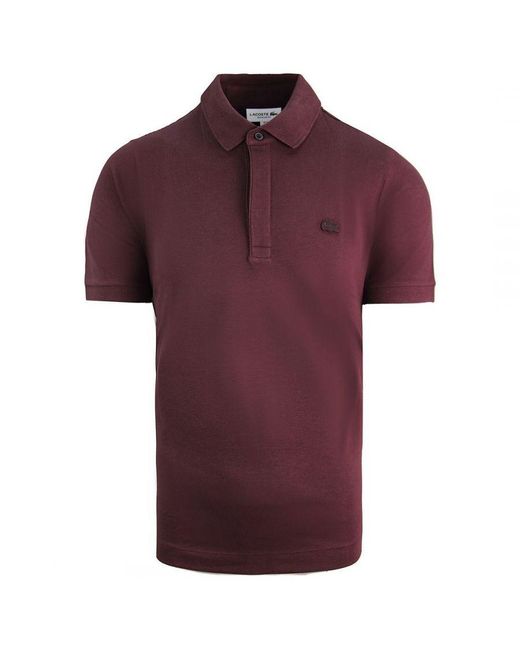 Lacoste Red Regular Fit Polo Shirt Cotton for men