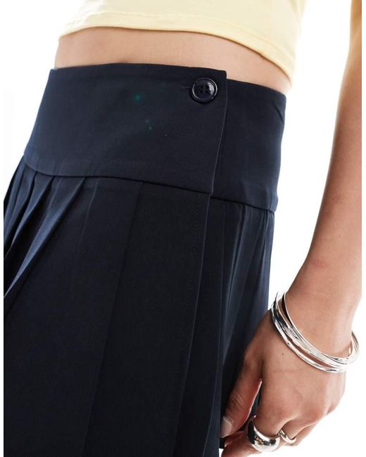 Motel Blue Casini Pleated Mini Skirt