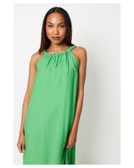 PRINCIPLES Green Tiered Halterneck Midi Dress