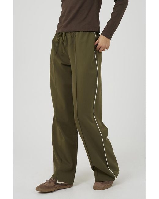 Brave Soul Green Contrast Waistband Tailored Trousers