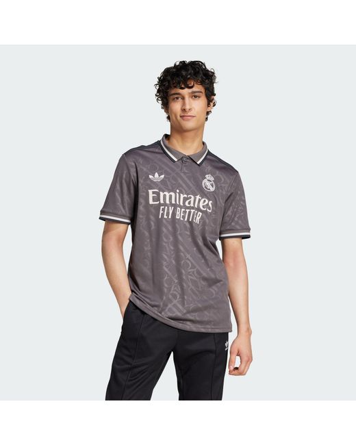 Adidas Originals Gray Real Madrid 24/25 Third Jersey for men