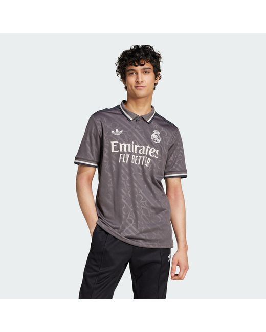 Adidas Originals Gray Real Madrid 24/25 Third Jersey for men