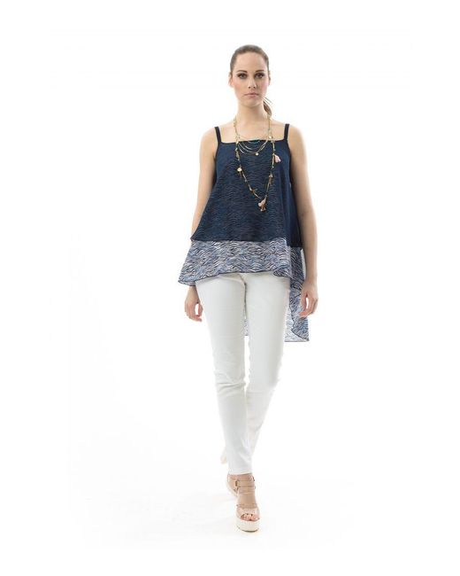 Conquista Blue Hi-Low Top