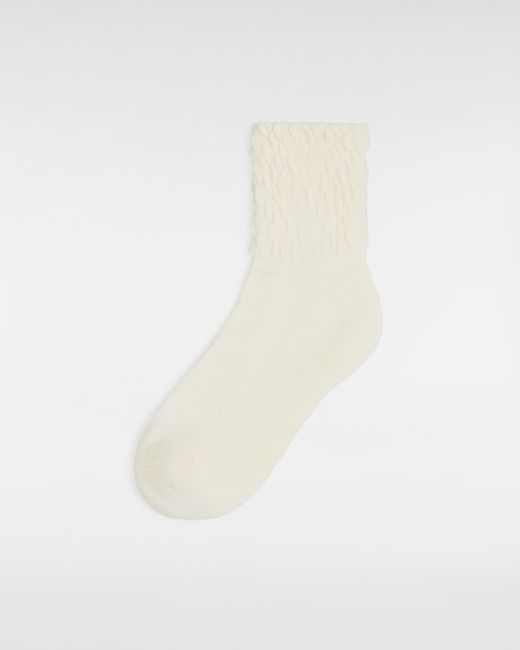Vans White Scrunch Crew Socks