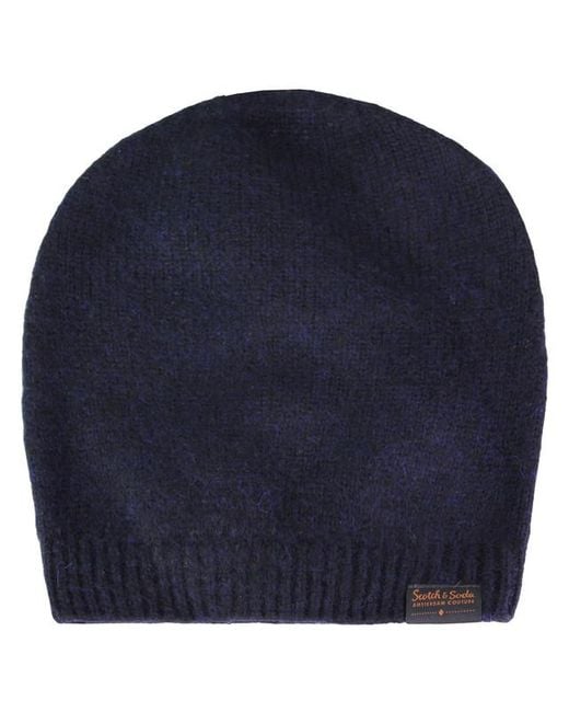 Scotch & Soda Blue Wool Basic Beanie Winter Hat 133918 0818 for men