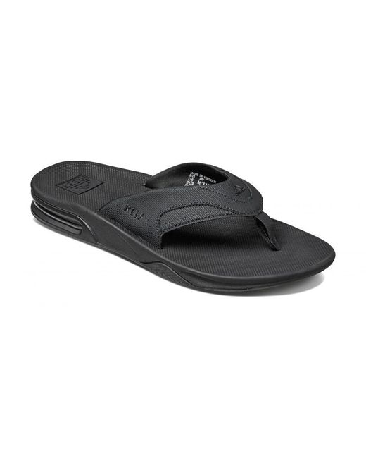 Reef Black Fanning Flip-Flop All Rubber/Plastic for men