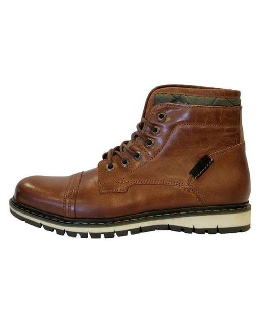 Firetrap Brown Aubin Mess Boots for men