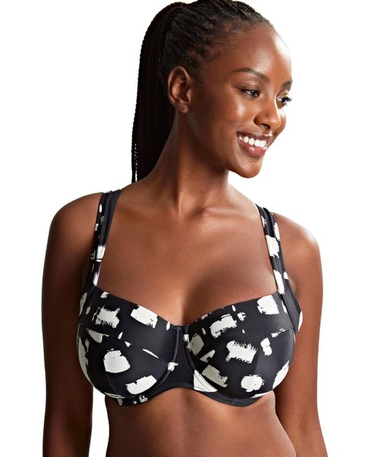 Panache Black Sand Olivia Full Cup Bikini Top Polyamide