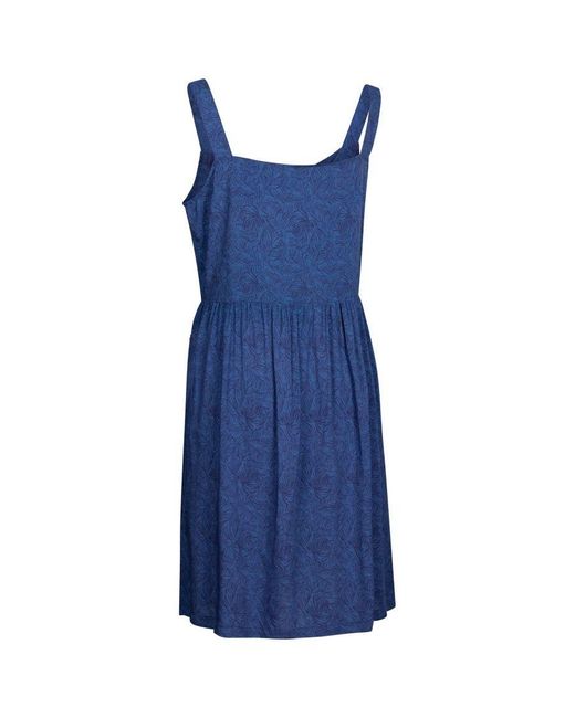 Trespass Blue Ladies Mita Casual Dress Viscose
