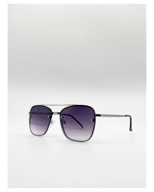 SVNX White Aviator Sunglasses With Metal Frames Metal (Archived) for men