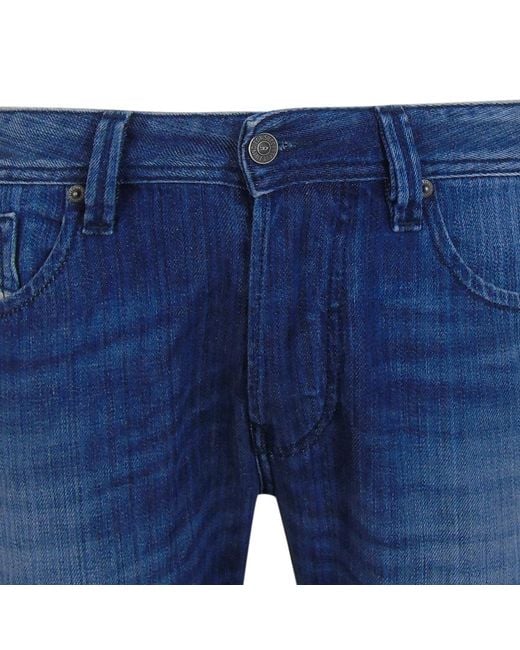 DIESEL Blue Markee Denim Jeans Cotton for men