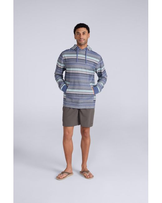 Mountain Warehouse Blue 'Loyal' Beach Hoodie With Kangaroo Pocket Warm Cosy Pullover Cotton for men