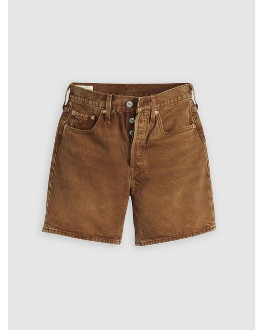 Levi's Natural Levi's Scraped Sorrel Horse Shrt 501 Mid Thigh Short
