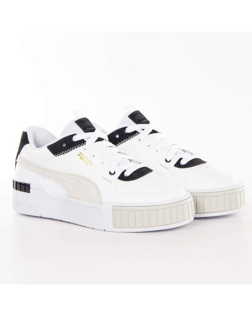 PUMA White Basket Femme Cali Sport Mix Wn's