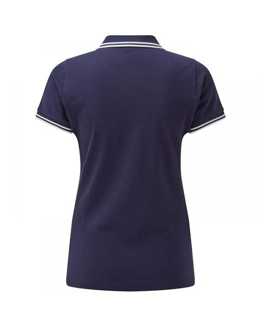 Asquith & Fox Blue Ladies Classic Fit Tipped Polo