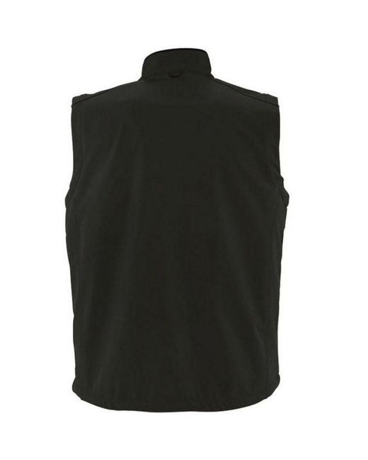 Sol's Black Rallye Soft Shell Bodywarmer Jacket for men
