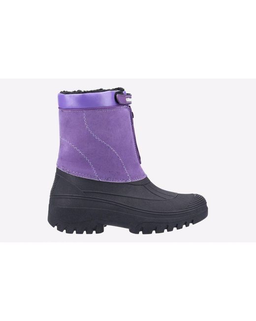 Cotswold Purple Venture Waterproof Winter Boot for men