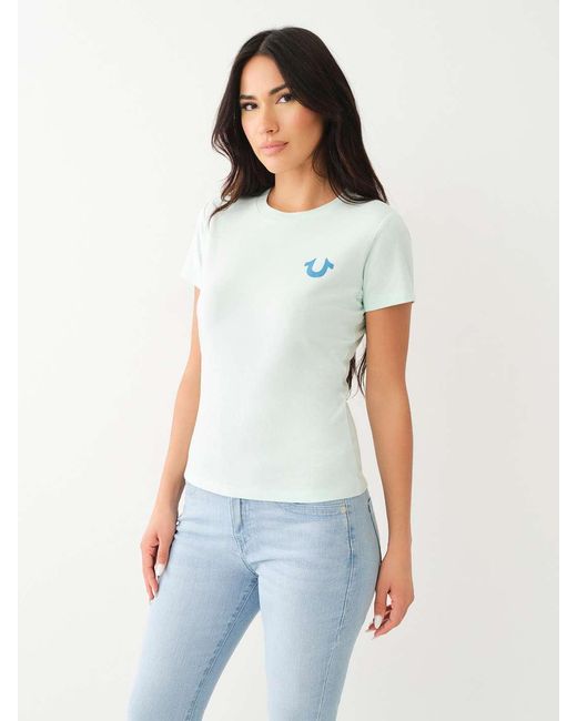 True Religion White Buddha Puff Tee