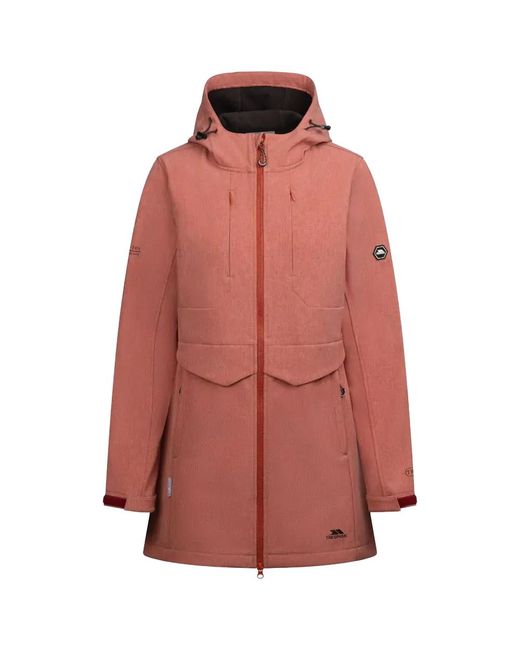 Trespass Red Ladies Aylmer Soft Shell Jacket (Burnt Sienna Marl)