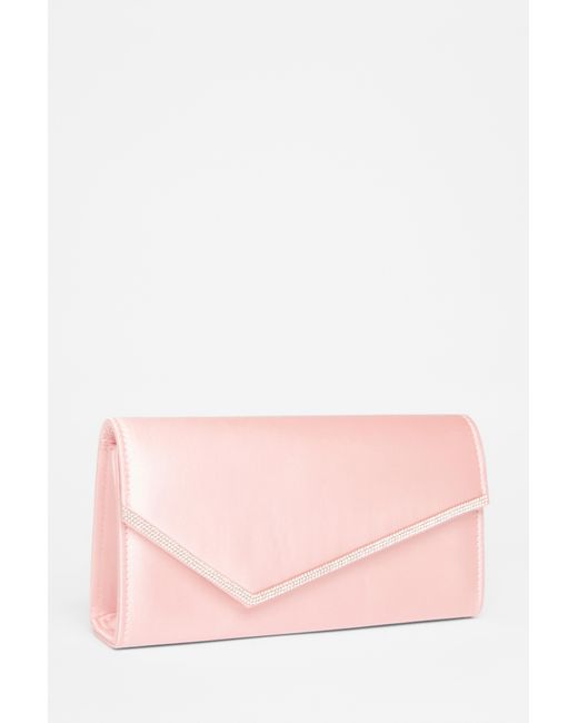 Quiz Pink Diamante Clutch