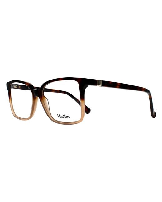 Max Mara Brown Square Tortoise Honey Mm5022