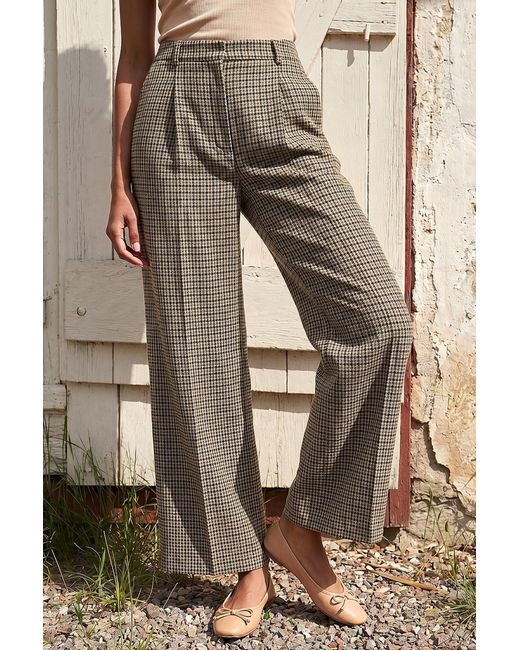 Roman Brown Tweed Wide Leg Trouser