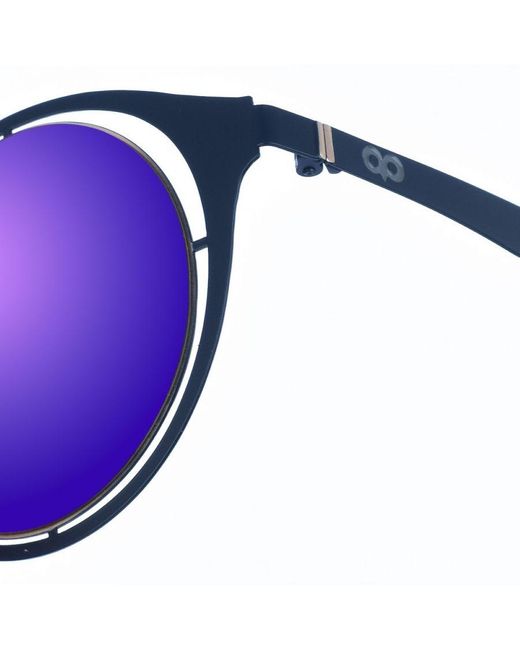 Kypers Purple Japo Round Shape Metal Sunglasses
