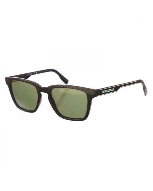 Lacoste Green Square Shaped Acetate Sunglasses L987Sx for men