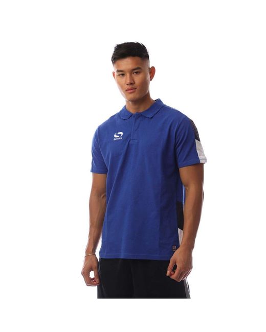 Sondico Blue Venata Collared Neck Short Sleeve Polo T-Shirt for men