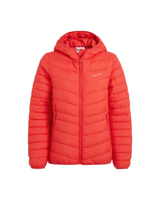 Craghoppers Red Ladies Compresslite Ix Insulated Hooded Jacket Dawn)