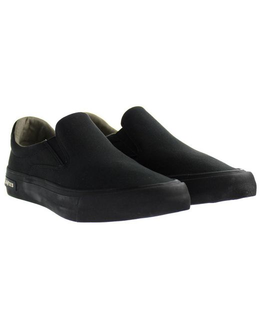 Seavees Black Hawthorne Plimsolls for men