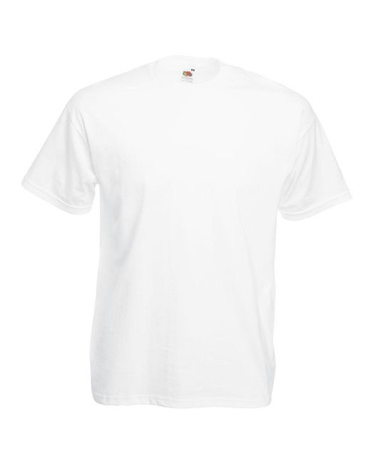 Fruit Of The Loom White Valueweight Short Sleeve T-Shirt for men