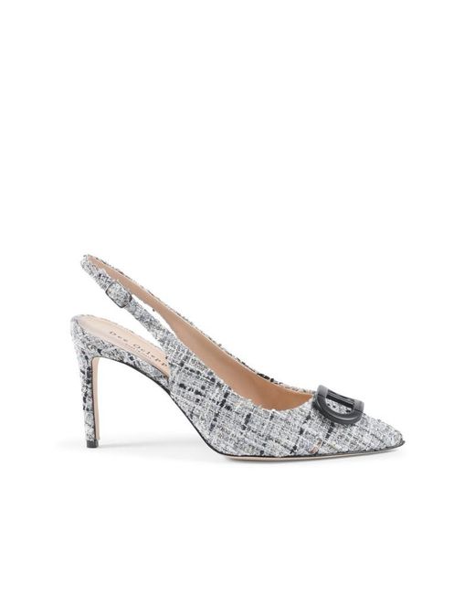 Dee Ocleppo White Slinky Boucle Slingback