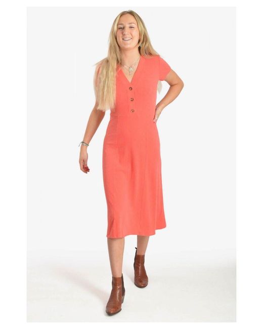 Secret Label Pink Jersey High Waist Midi Dress