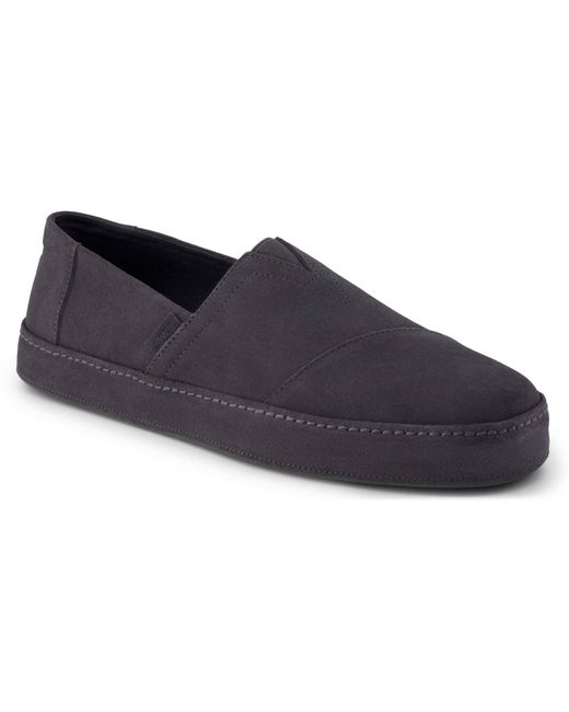 TOMS Blue Alpargata Premium Leather Forged Iron Espadrilles for men