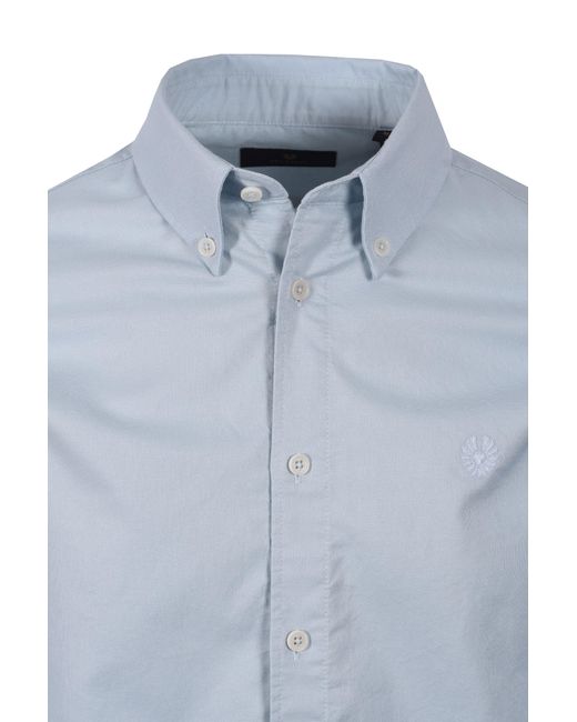 Belstaff Blue Street Shirt Sky Cotton for men