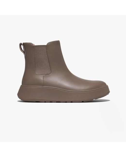 Fitflop Brown F-Mode Flatform Chelsea Boots Minky