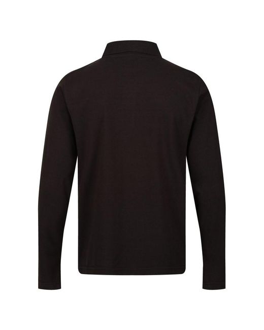 Regatta Black Pro Long-Sleeved Polo Shirt for men