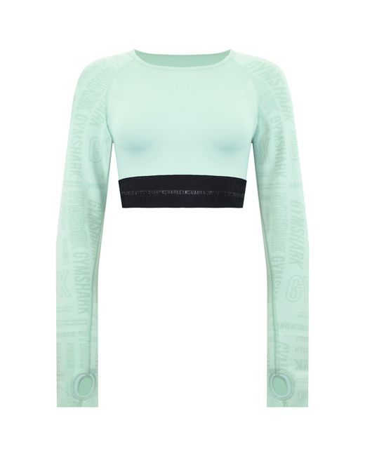 GYMSHARK Green Vision Training Crop Top Nylon
