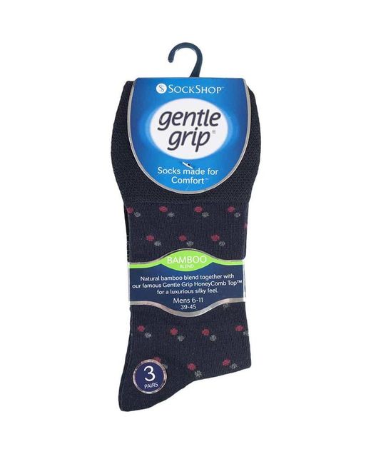 Gentle Grip Blue Sock Shop for men