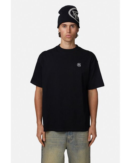 Good For Nothing Black Relaxed Monogram Tee for men
