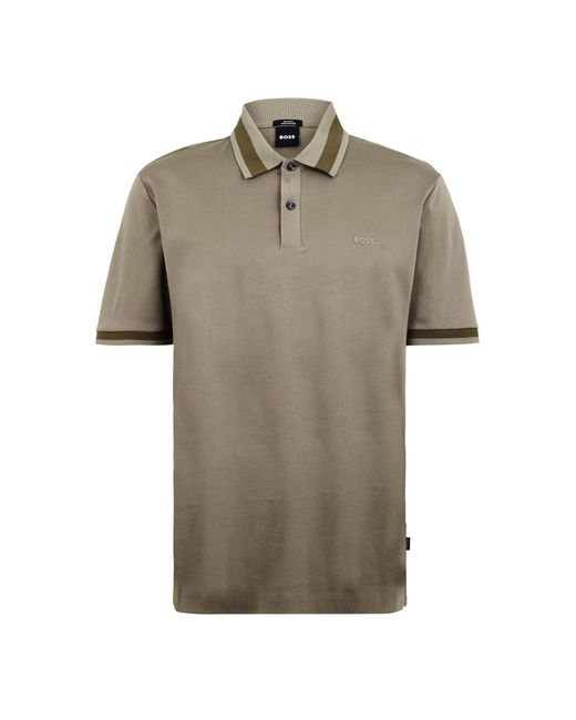 Boss Brown Hbb Phillipson Cotton Short Sleeve Polo Shirt for men