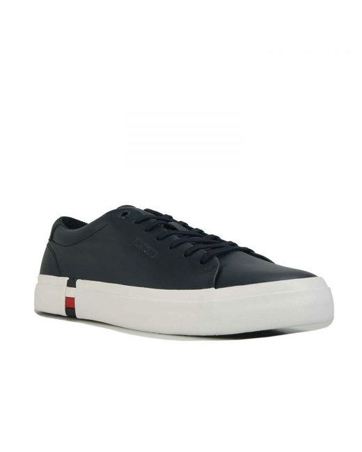 Tommy Hilfiger Blue Modern Vulc Leather Trainers for men