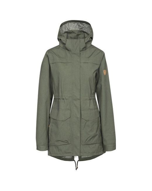 Trespass Ladies Amanita Hooded Waterproof Rain Jacket Moss in Green for Men Lyst UK