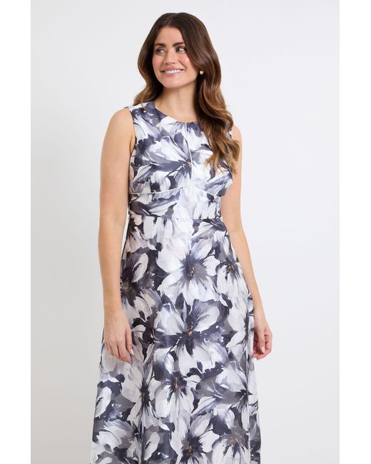 Wallis White Floral Burnout Sleeveless Midi Dress