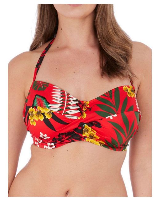 Fantasie Red Vilamoura Bandeau Bikini Top