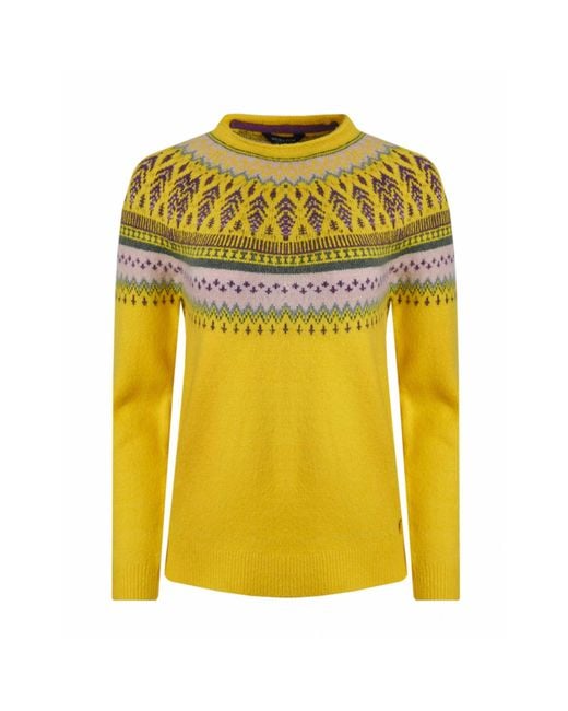 Weird Fish Yellow Ladies Lowell Fair Isle Eco Friendly Jumper (Lemon)